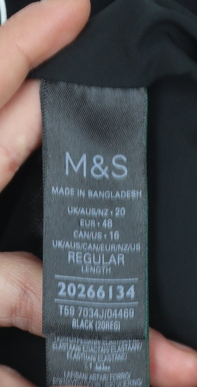 Womens UK Size 20 Marks and Spencer Regular Black Blazer