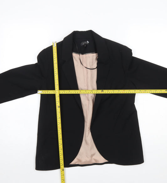 Womens UK Size 10 Topshop Regular Black Blazer