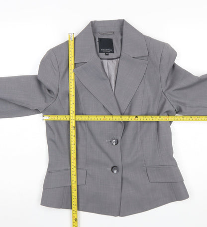 Debenhams Women Grey Size 14 Tailored Blazer Jacket