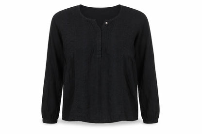 Womens UK Size 12 Fat Face Black Tunic Blouse