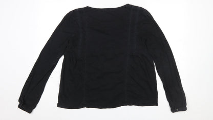 Womens UK Size 12 Fat Face Black Tunic Blouse