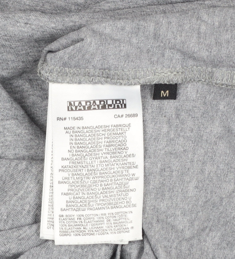 Mens UK Size M Napapijri Grey  T-Shirt