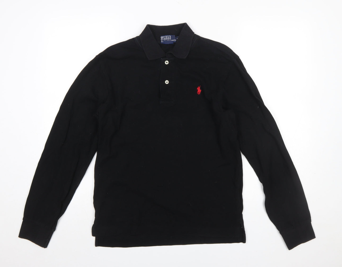 Ralph Lauren Men's Black Long Sleeve Slim Fit Polo Shirt S