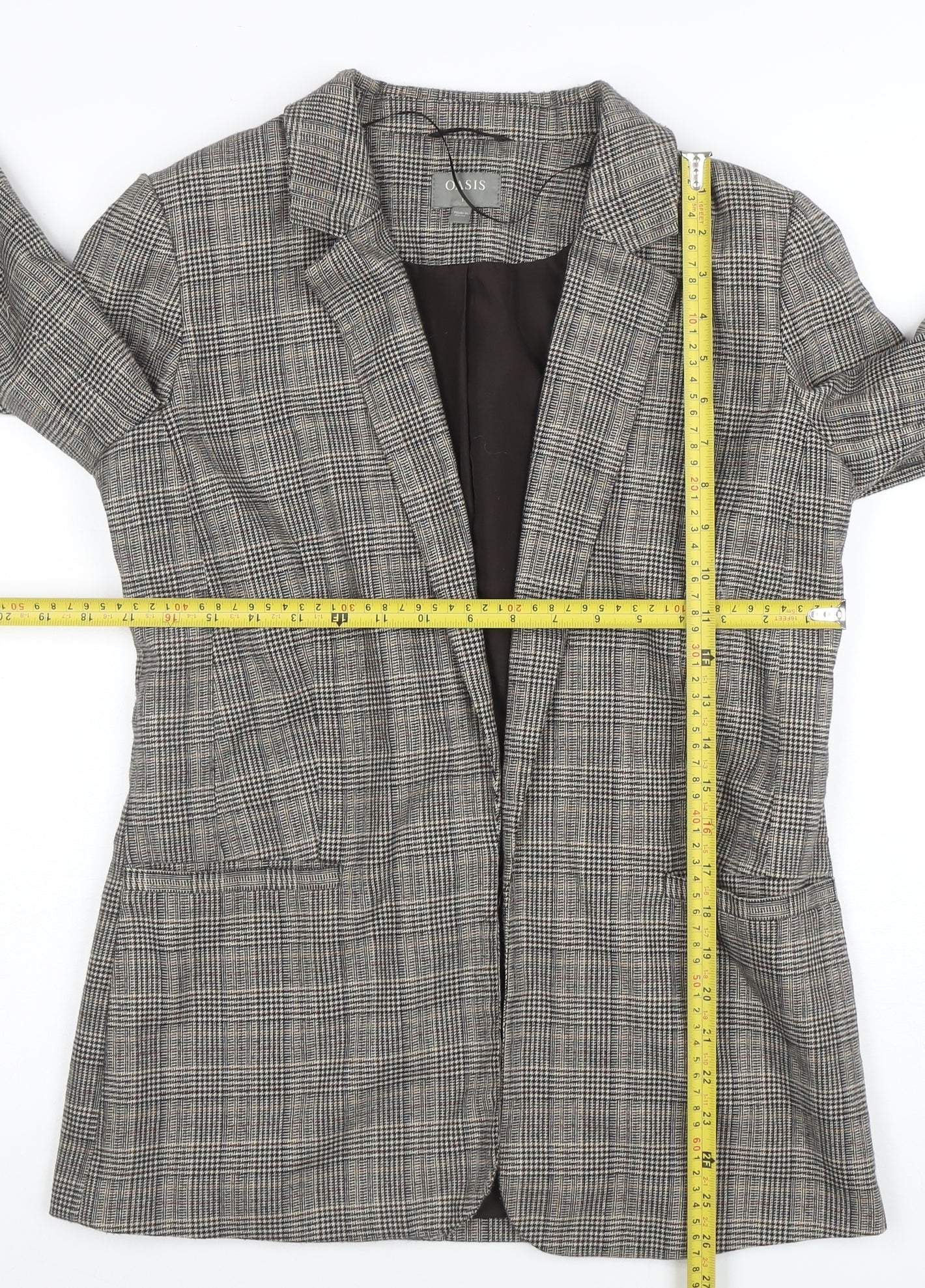 Womens UK Size 10 Oasis Regular Grey Blazer