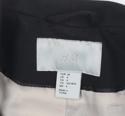 Womens UK Size 6 H&M Regular Black Blazer