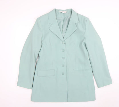 Womens UK Size 12 Modern Classics Regular Green Blazer