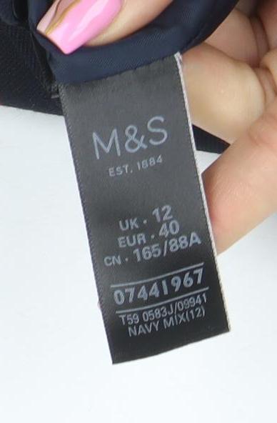 Womens UK Size 12 Marks and Spencer Regular Blue Blazer