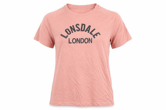 Lonsdale Womens Pink Basic Short Sleeve Crew Neck T-Shirt Size 16