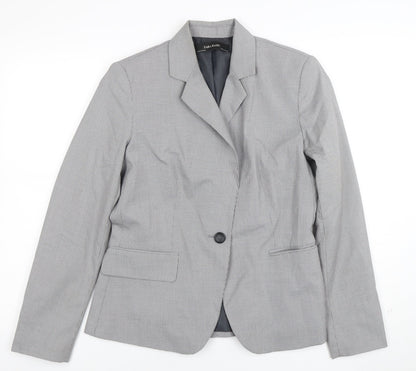 Womens UK Size 12 Zara Basic Regular Grey Blazer