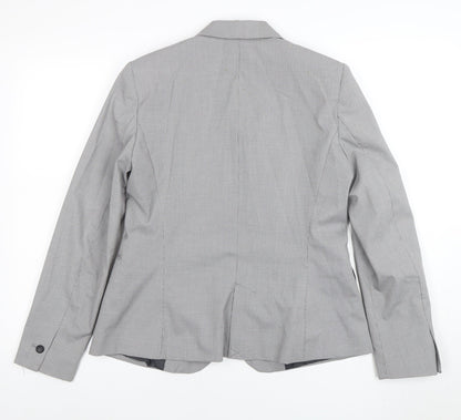 Womens UK Size 12 Zara Basic Regular Grey Blazer