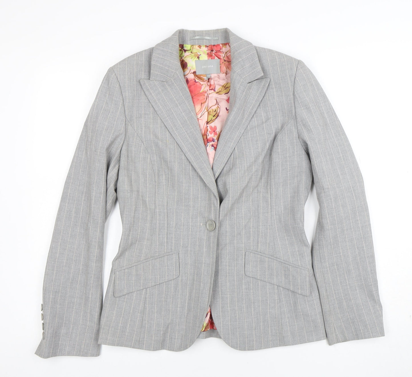Womens UK Size 10 Per Una Regular Grey Blazer