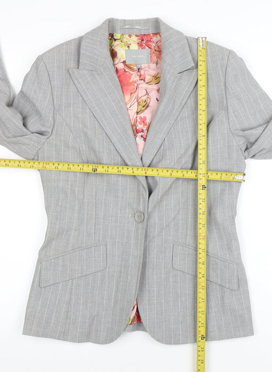 Womens UK Size 10 Per Una Regular Grey Blazer