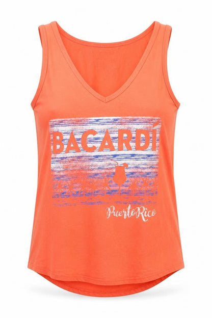 Womens UK Size S Bacardi Orange Basic Tank