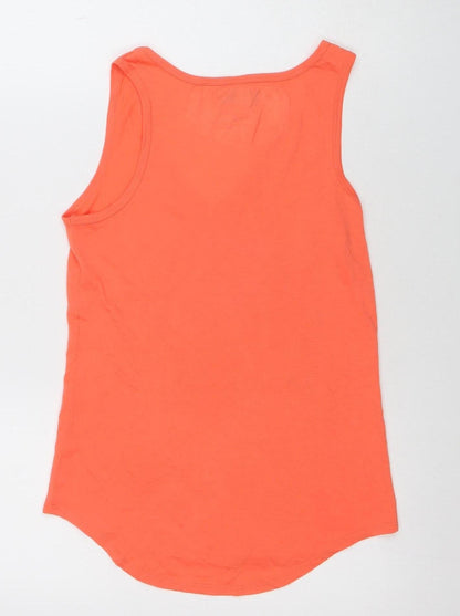 Womens UK Size S Bacardi Orange Basic Tank
