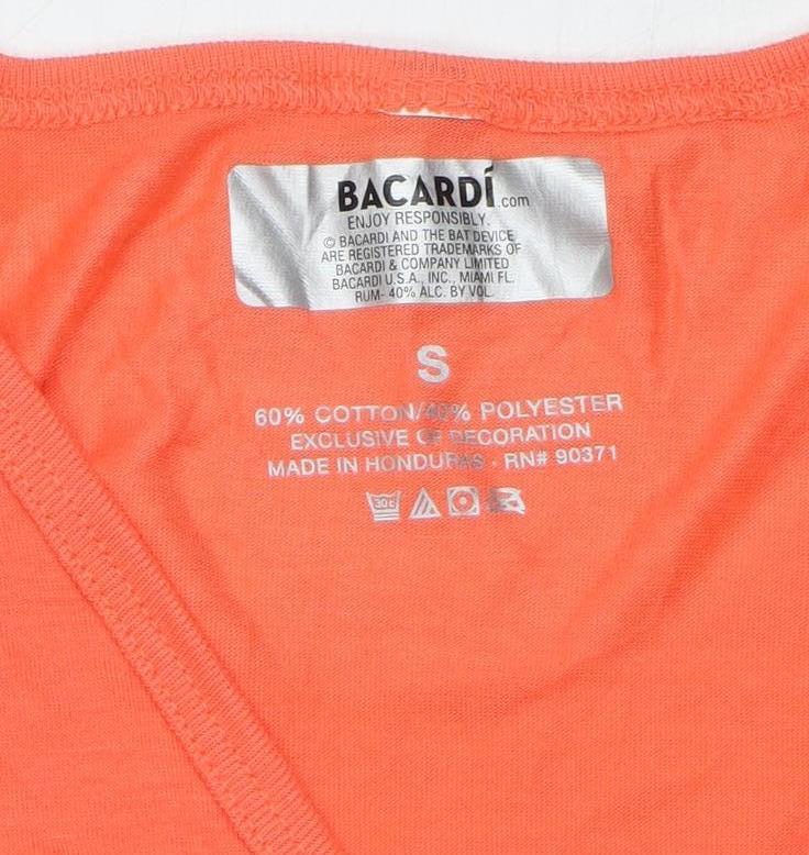 Womens UK Size S Bacardi Orange Basic Tank
