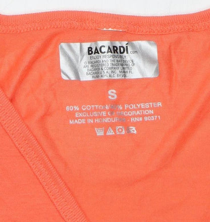 Womens UK Size S Bacardi Orange Basic Tank