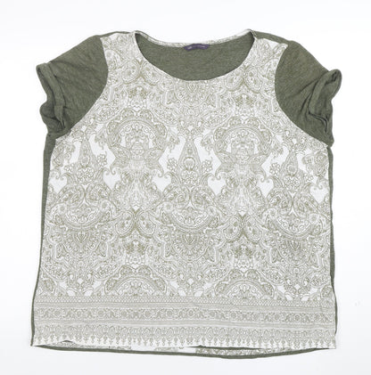 Womens UK Size 18 Marks and Spencer Green Basic T-Shirt