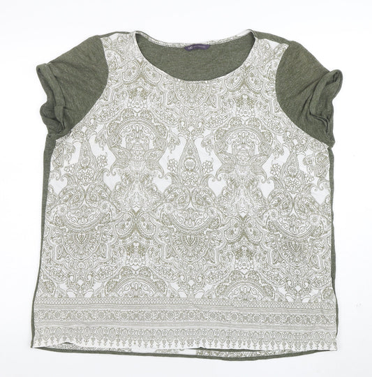 Womens UK Size 18 Marks and Spencer Green Basic T-Shirt