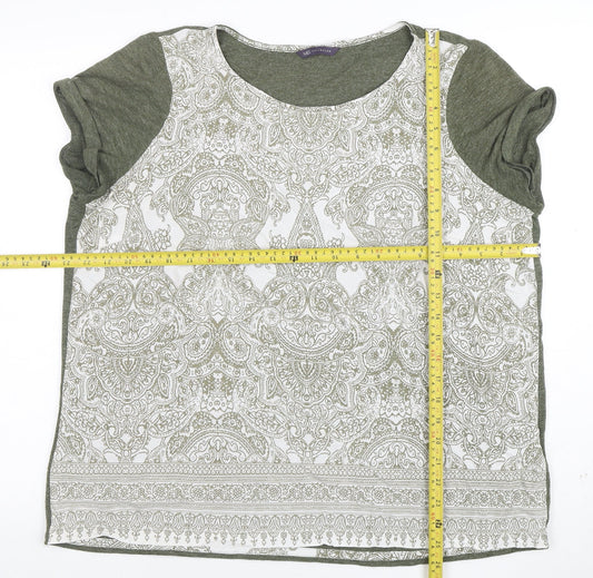 Womens UK Size 18 Marks and Spencer Green Basic T-Shirt