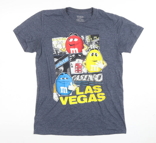 Mens UK Size S M&M's Blue  T-Shirt