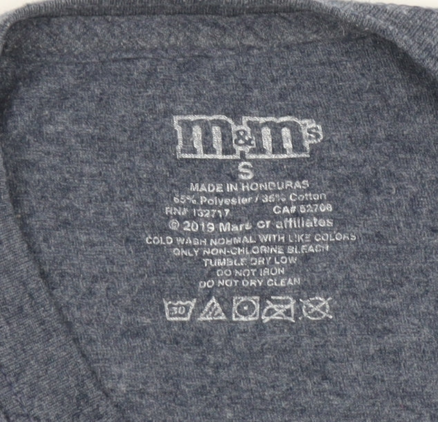 Mens UK Size S M&M's Blue  T-Shirt
