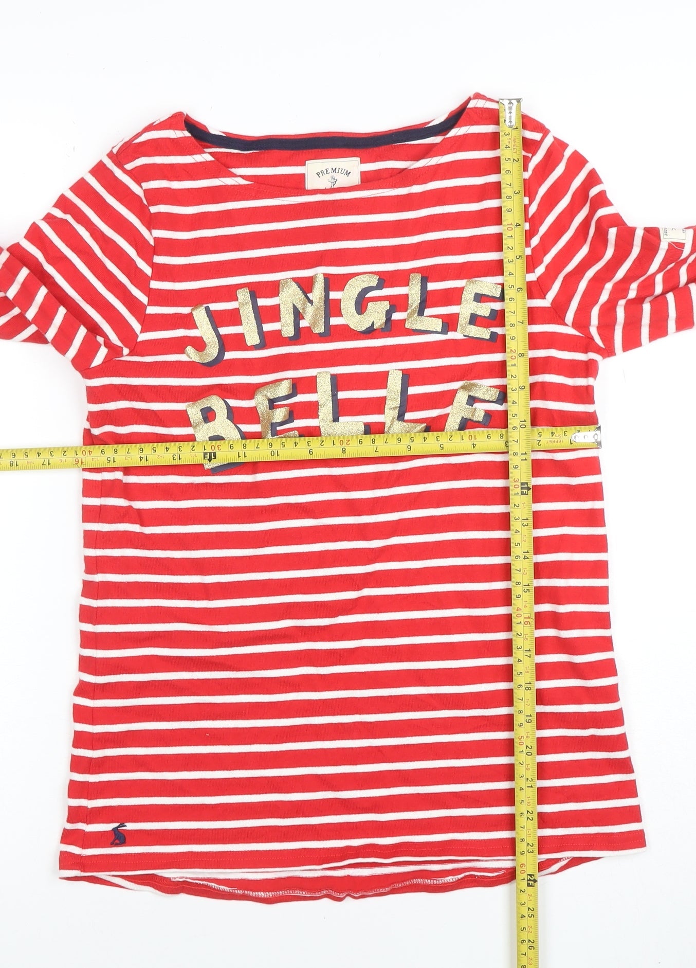 Womens UK Size 10 Joules Red Basic T-Shirt