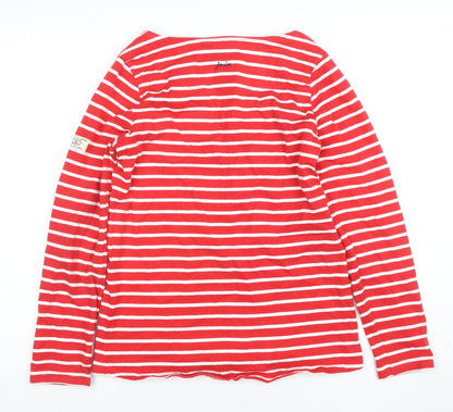 Womens UK Size 10 Joules Red Basic T-Shirt