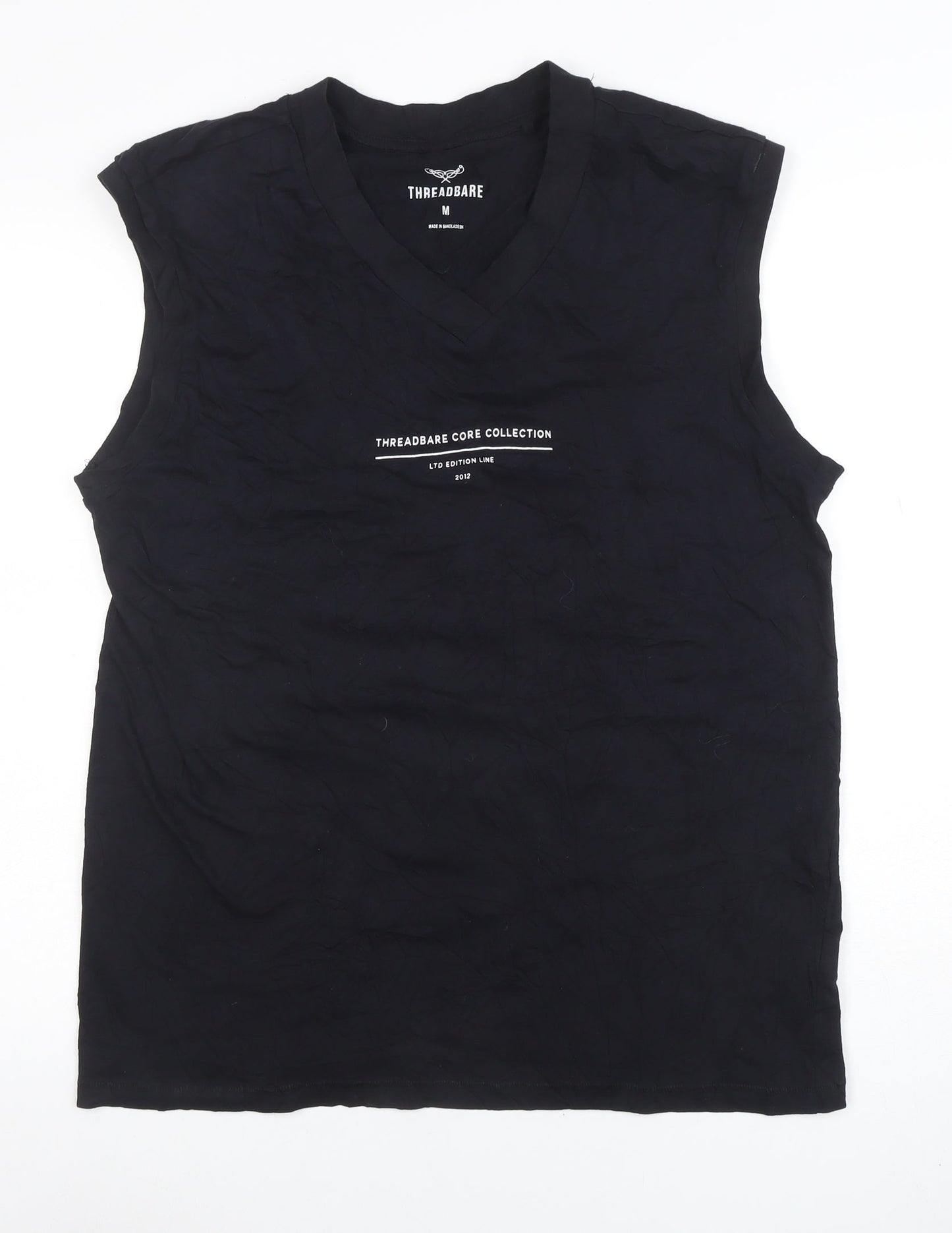 Mens UK Size M Threadbare Black  T-Shirt