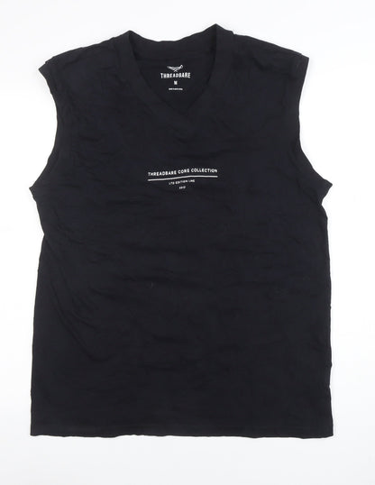 Mens UK Size M Threadbare Black  T-Shirt