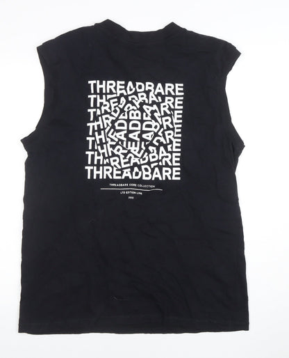 Mens UK Size M Threadbare Black  T-Shirt