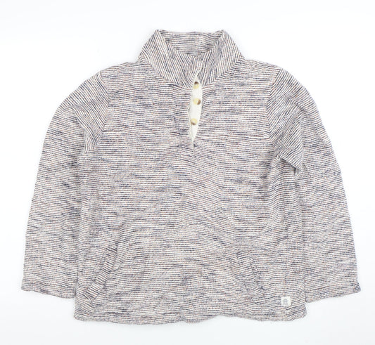 Womens UK Size S Fat Face Beige Henley Sweatshirt