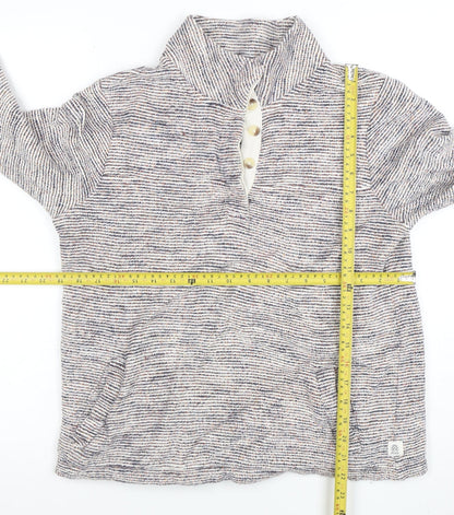 Womens UK Size S Fat Face Beige Henley Sweatshirt