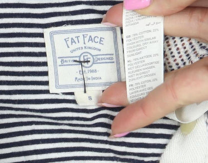 Womens UK Size S Fat Face Beige Henley Sweatshirt