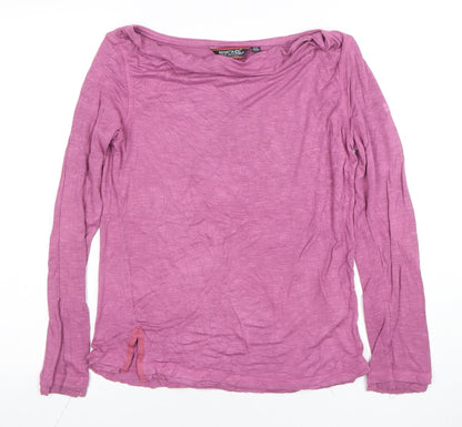 Regatta Womens Pink Long Sleeve Boat Neck Viscose T-Shirt Size 14