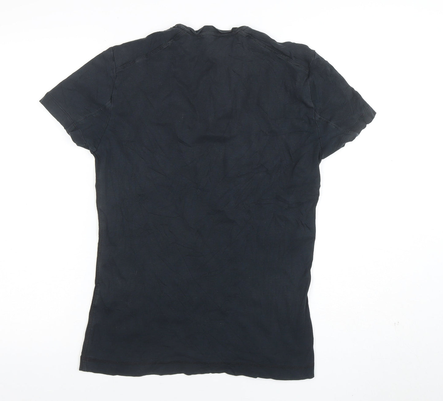 Womens UK Size S GAS Black Basic T-Shirt