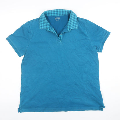 Mens UK Size M Lands' End Cotton Blend Polo Shirt