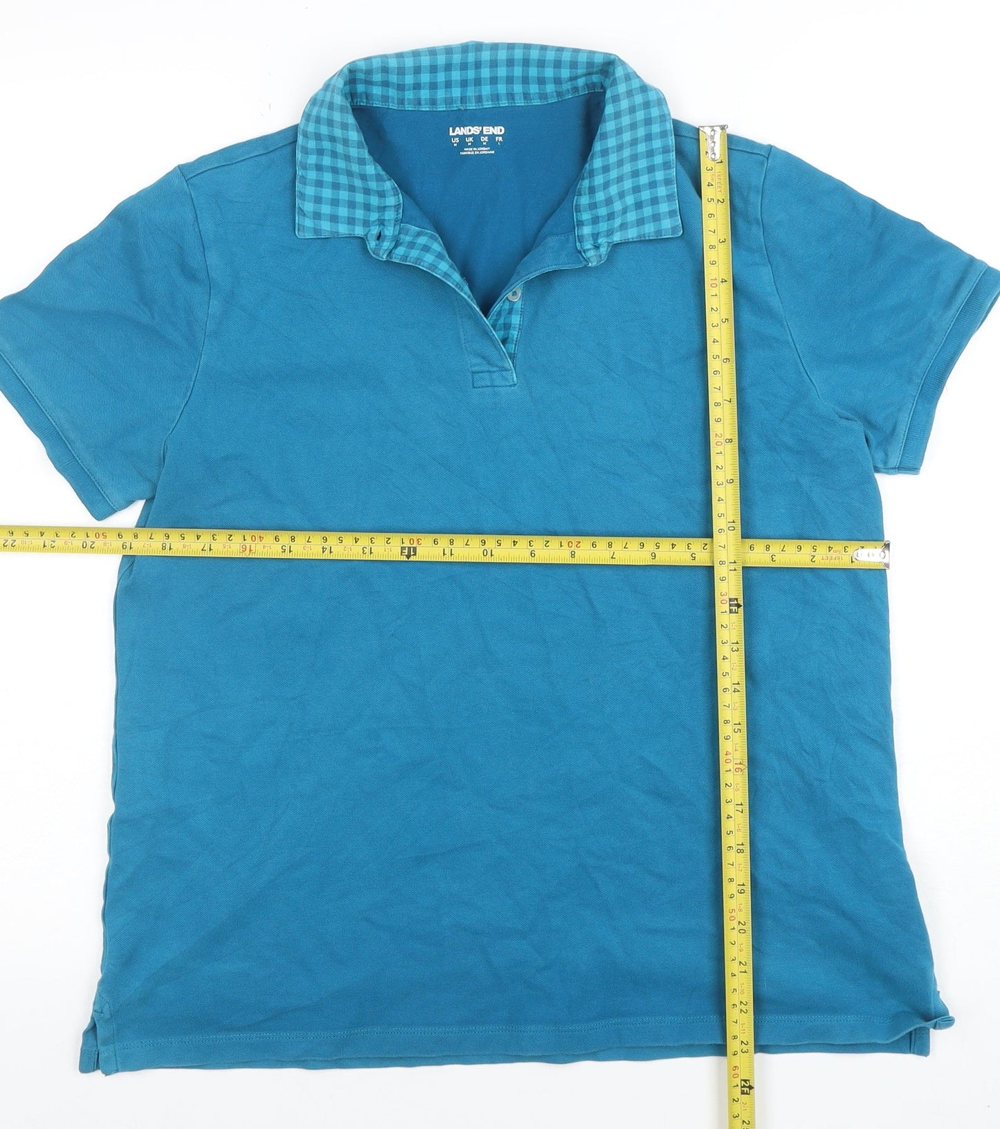 Mens UK Size M Lands' End Cotton Blend Polo Shirt