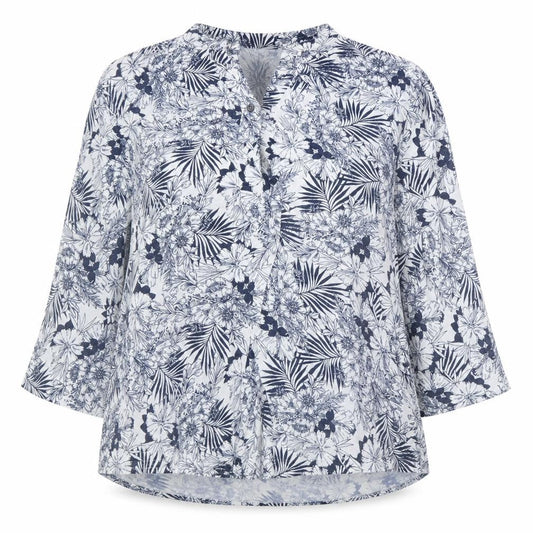 Womens UK Size L Autonomy Blue Tunic Blouse
