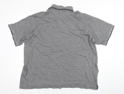 Cotton Traders Men's Black 3XL Herringbone Short Sleeve Polo Shirt