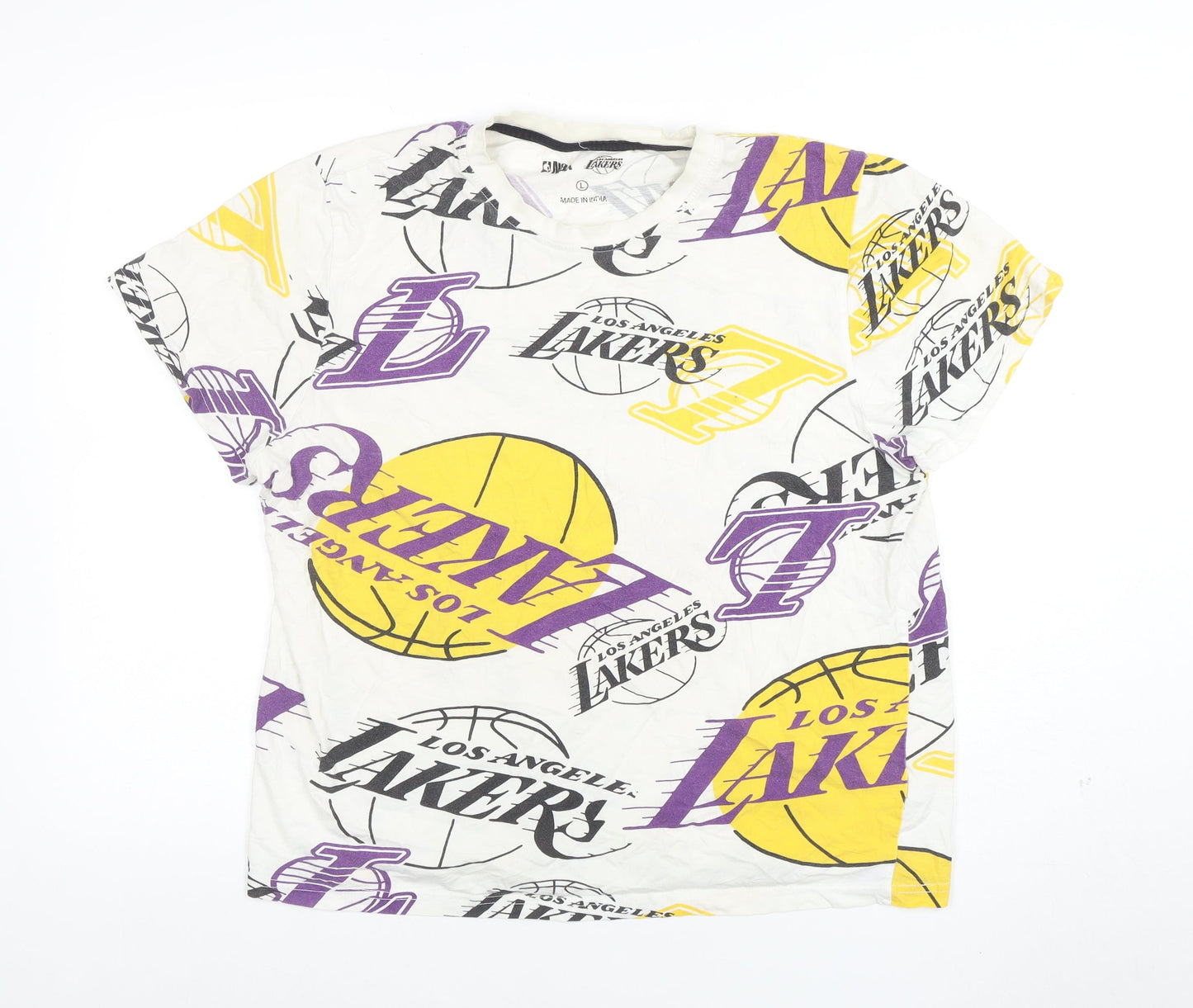 Womens UK Size L NBA Multicoloured Basic T-Shirt