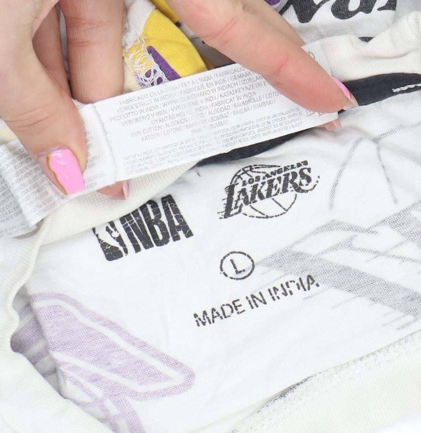 Womens UK Size L NBA Multicoloured Basic T-Shirt