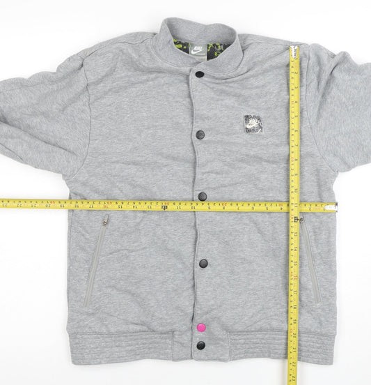 Girls UK Size 12-13 Years Nike Grey Bomber Jacket