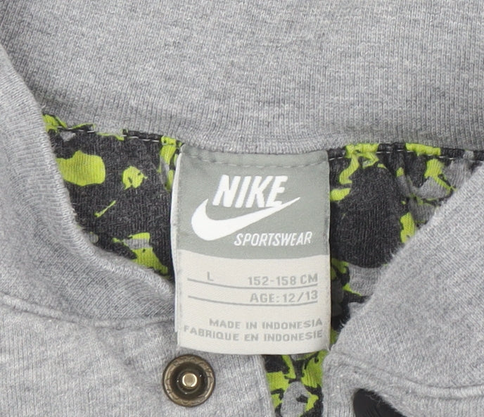 Girls UK Size 12-13 Years Nike Grey Bomber Jacket