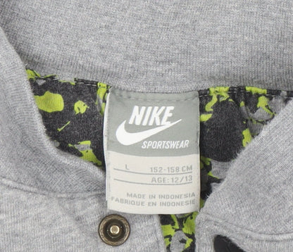 Girls UK Size 12-13 Years Nike Grey Bomber Jacket