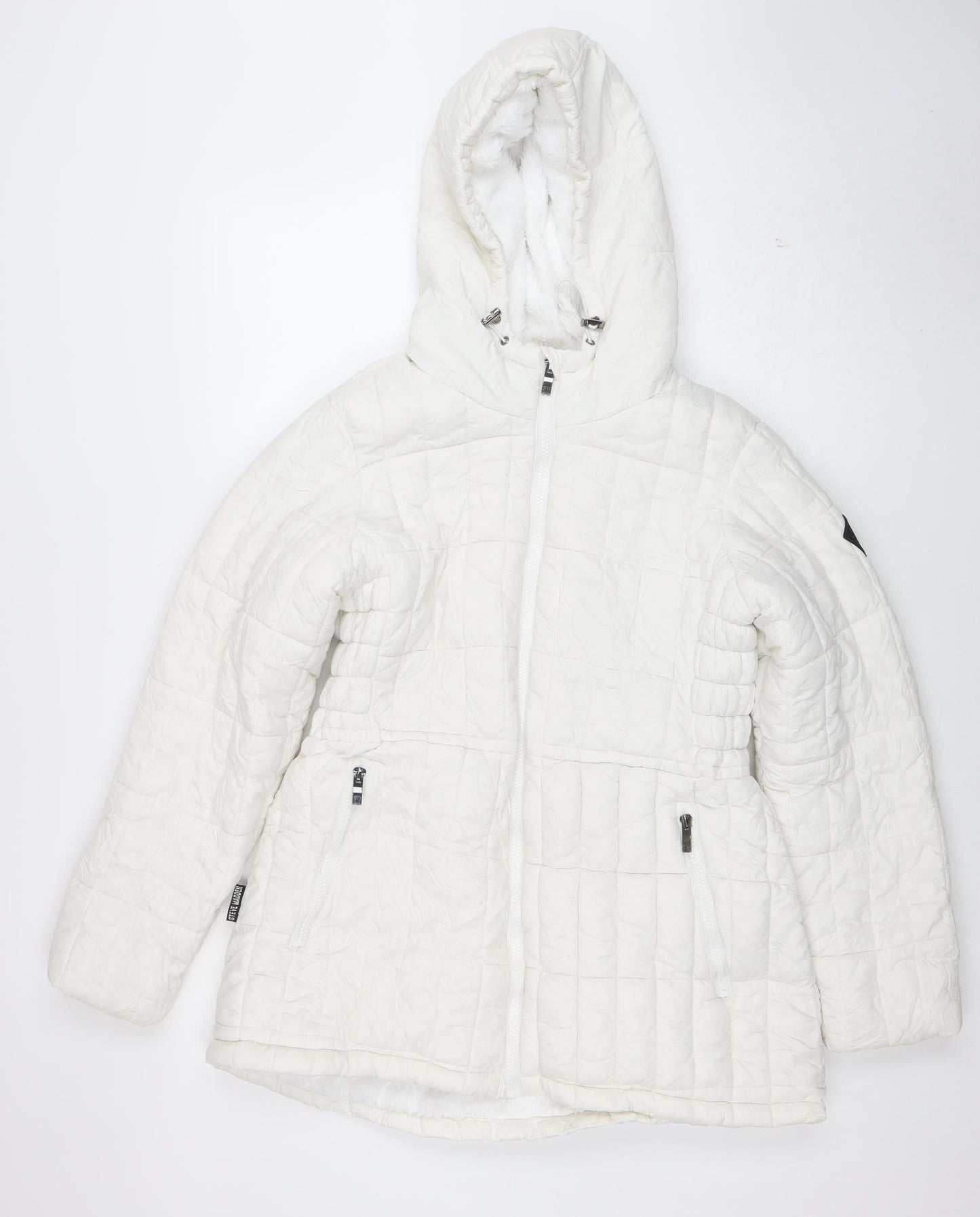 Womens UK Size M Steve Madden White Puffer Jacket