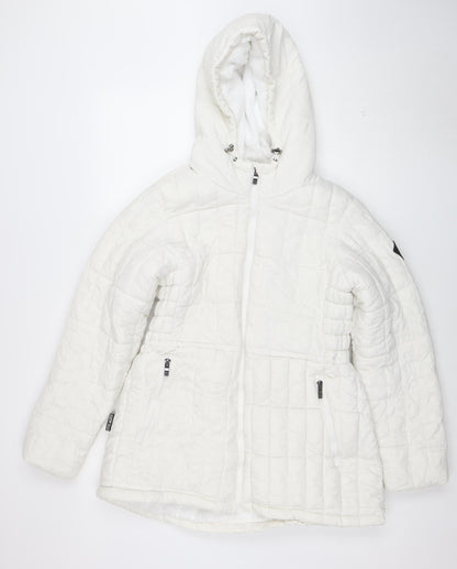 Womens UK Size M Steve Madden White Puffer Jacket