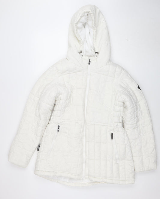 Womens UK Size M Steve Madden White Puffer Jacket