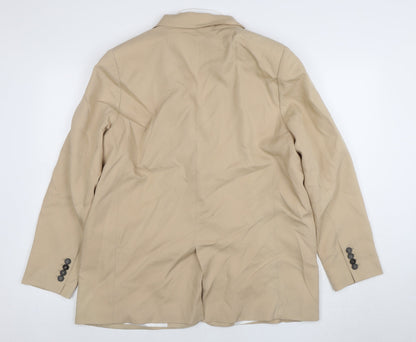 Womens UK Size XL Zara Regular Beige Blazer