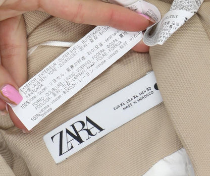 Womens UK Size XL Zara Regular Beige Blazer