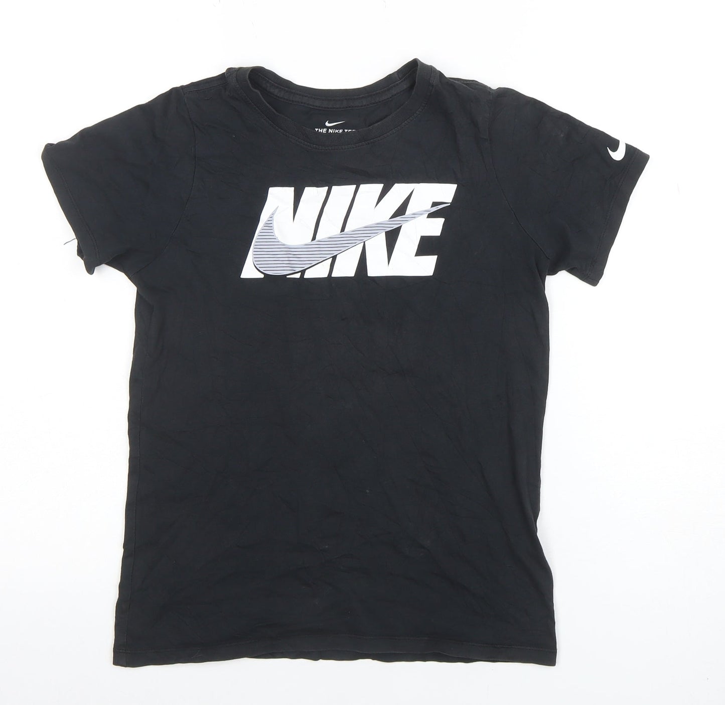 Girls UK Size 10-12 Years Nike Black Basic T-Shirt